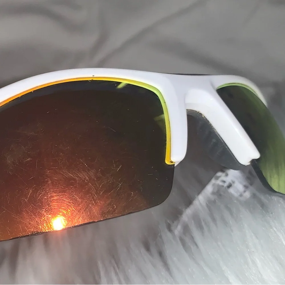 under Armour Youth unisex white viper mirror Glasses game time sun shades
